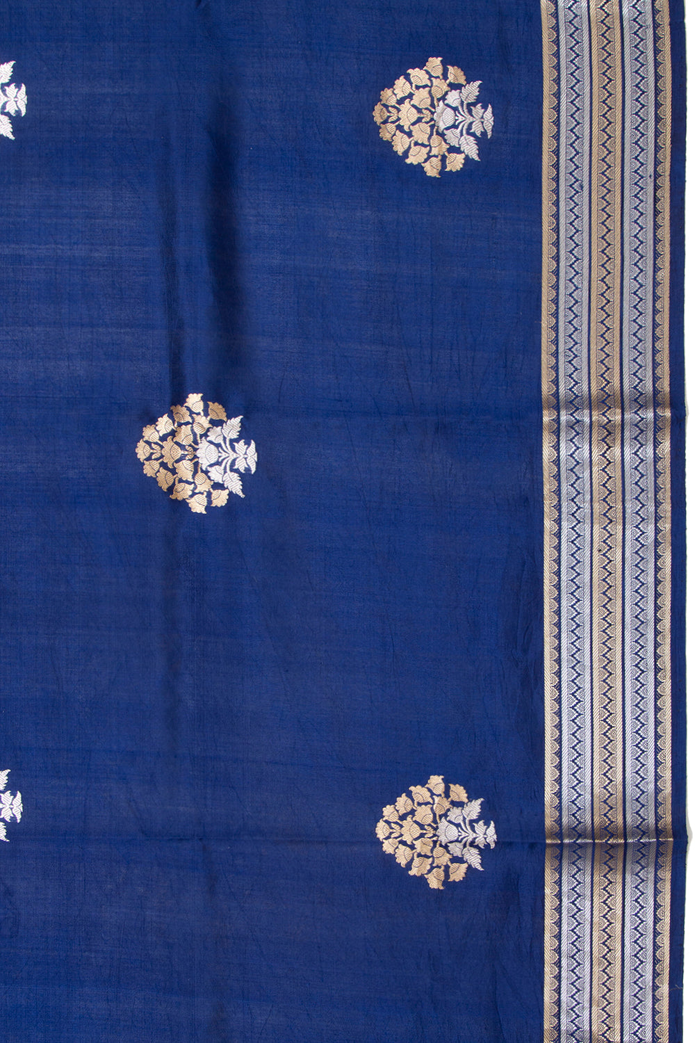 Banarasi Silk Katan Butta Dark Blue Saree