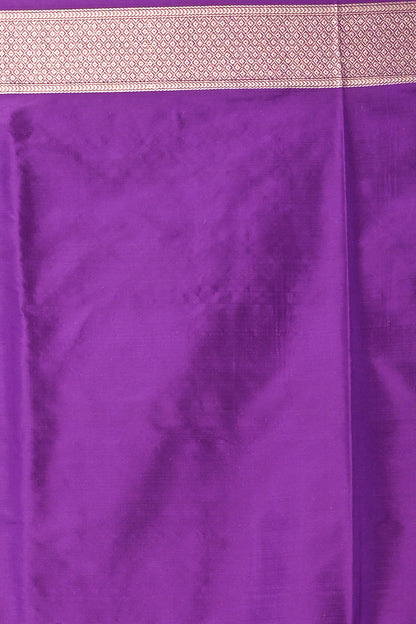 Banarasi Silk Jaal Purple Saree
