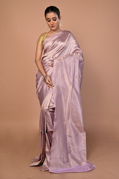 Banarasi Silk Brocade Grey Saree
