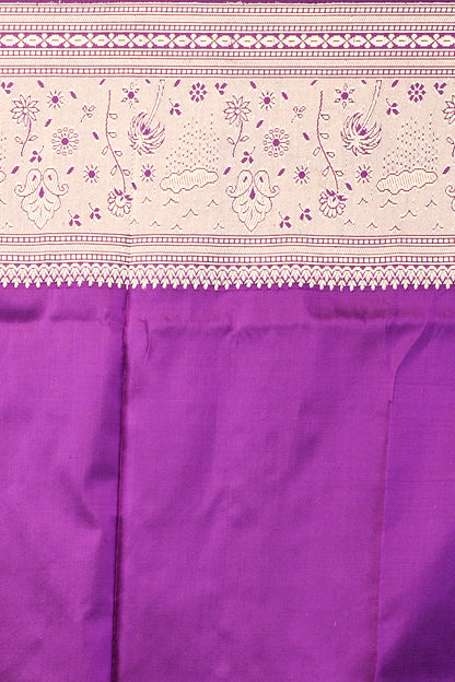 Banarasi Silk Brocade Purple Saree