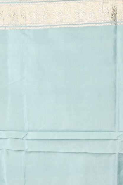 Banarasi Silk Butta Pastel Blue Saree