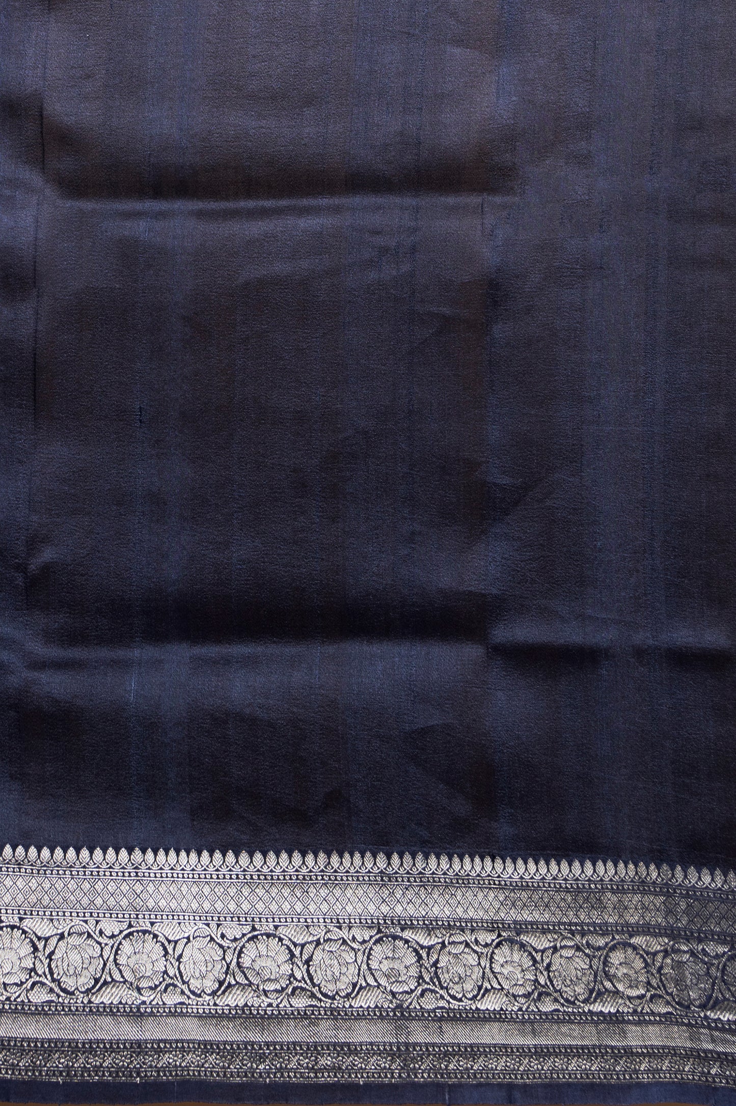 Tussar Floral Printed Dark Blue Saree
