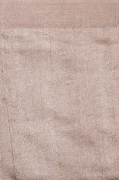 Tussar Floral Printed Grey Saree
