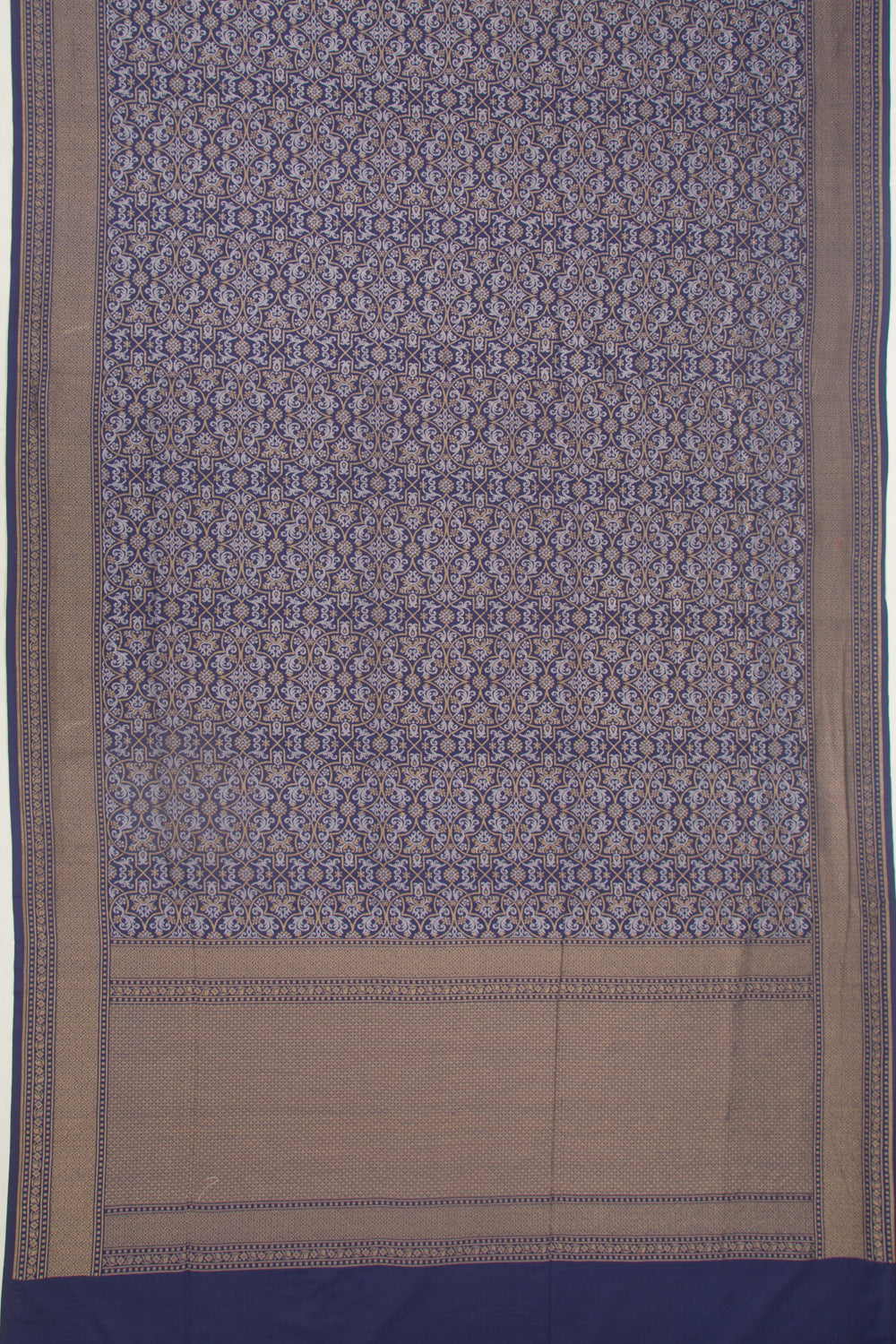 Banarasi Silk Brocade Dark Blue Saree