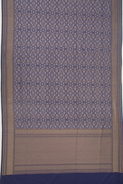 Banarasi Silk Brocade Dark Blue Saree