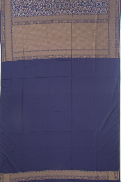 Banarasi Silk Brocade Dark Blue Saree