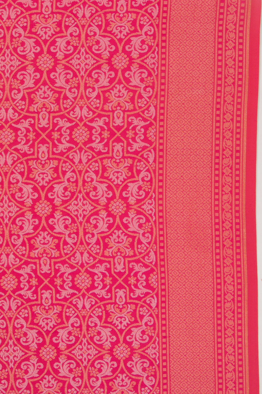 Banarasi Silk Brocade Pink Saree
