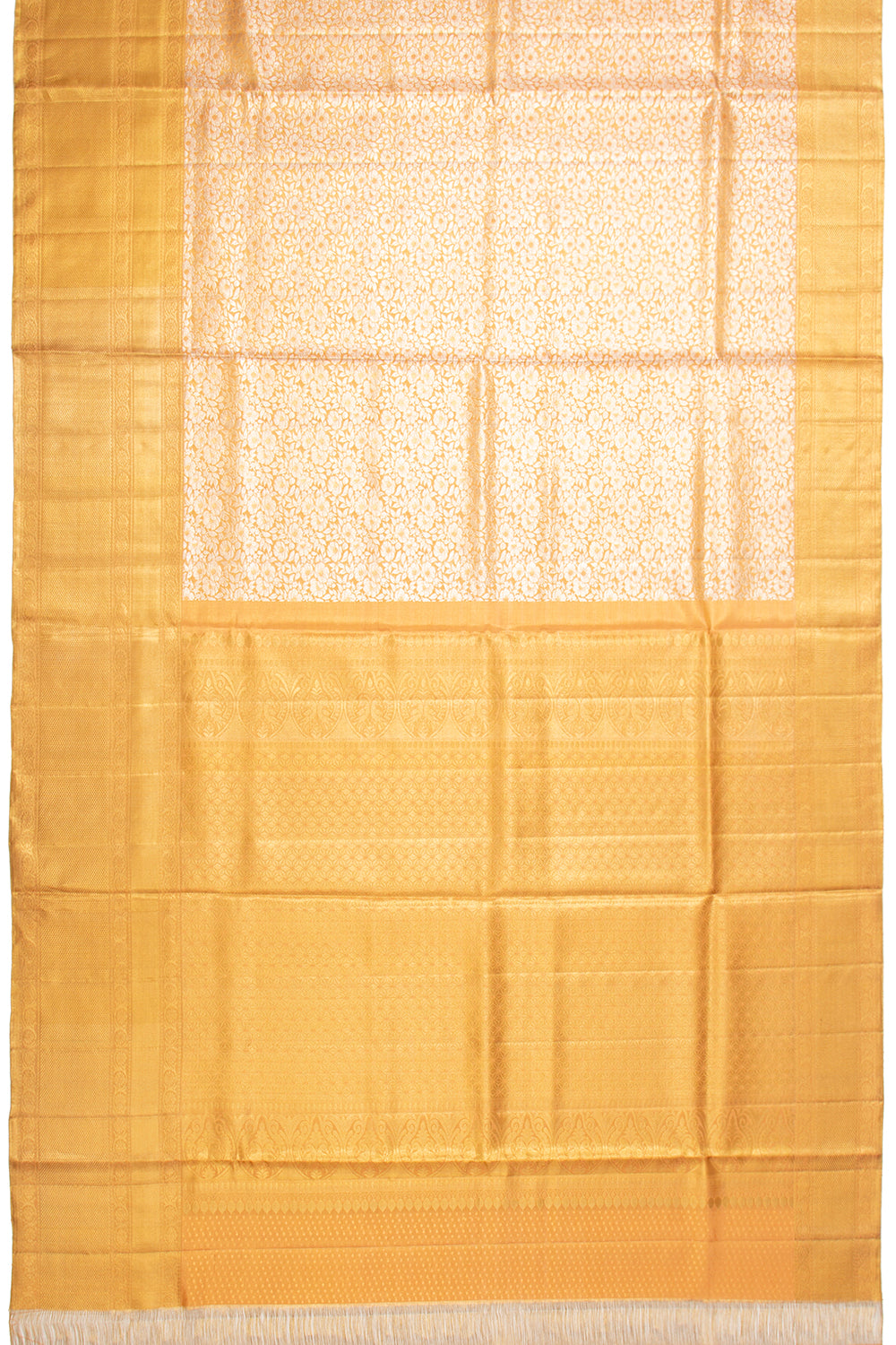 Kanchipuram Silk Tissue Brocade Gold Saree