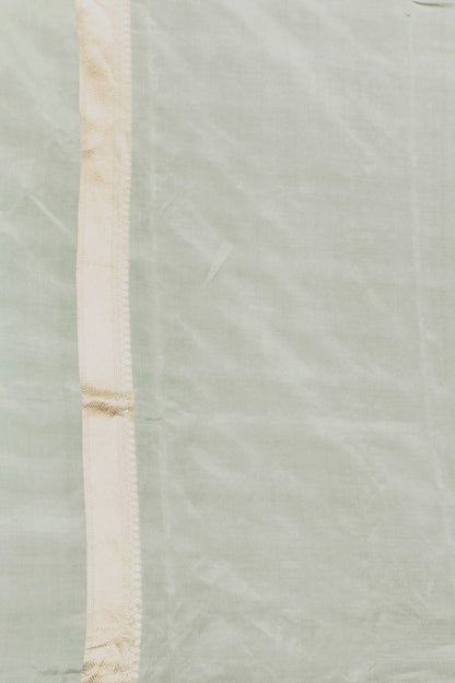 Banarasi Silk Katan Butta Pastel Green Saree