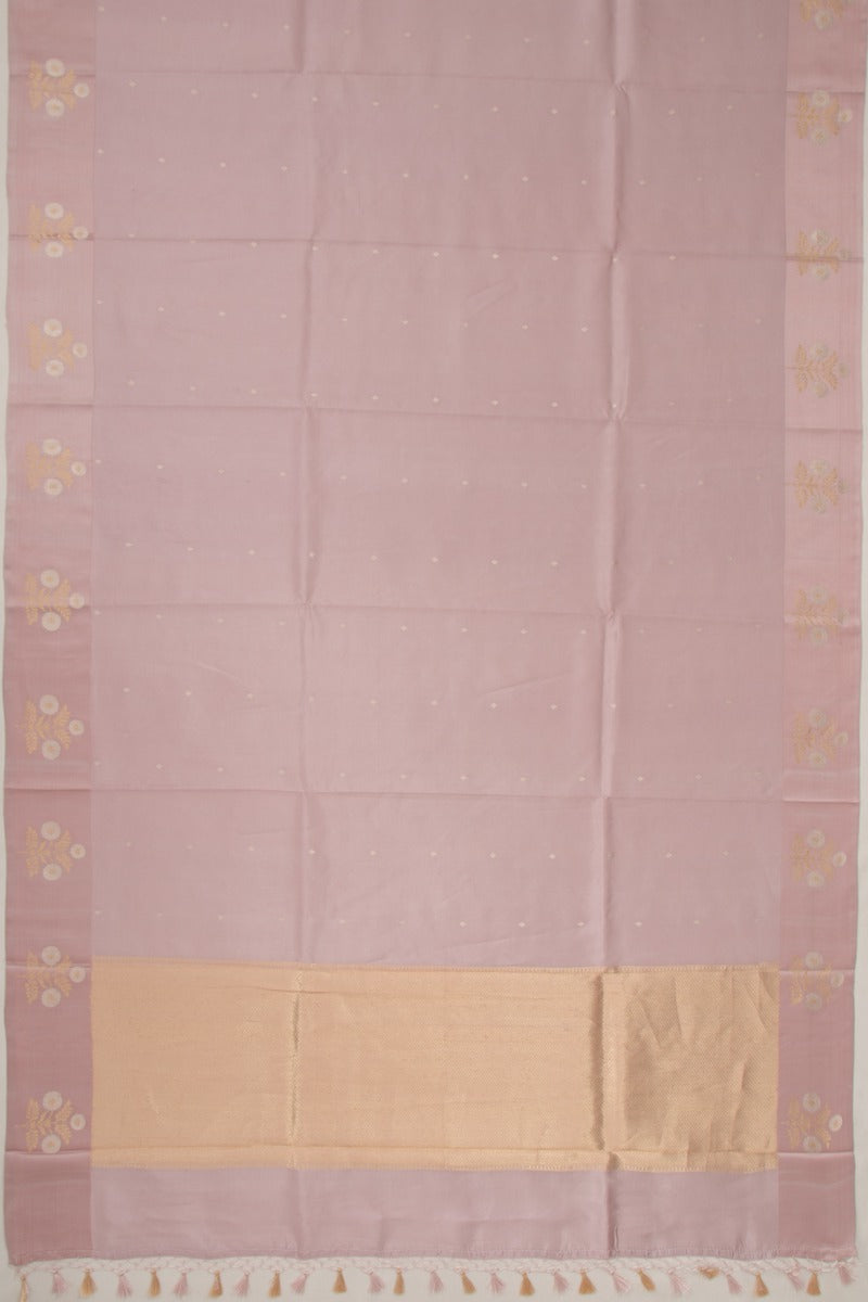 Banarasi Silk Katan Butta Lilac Saree