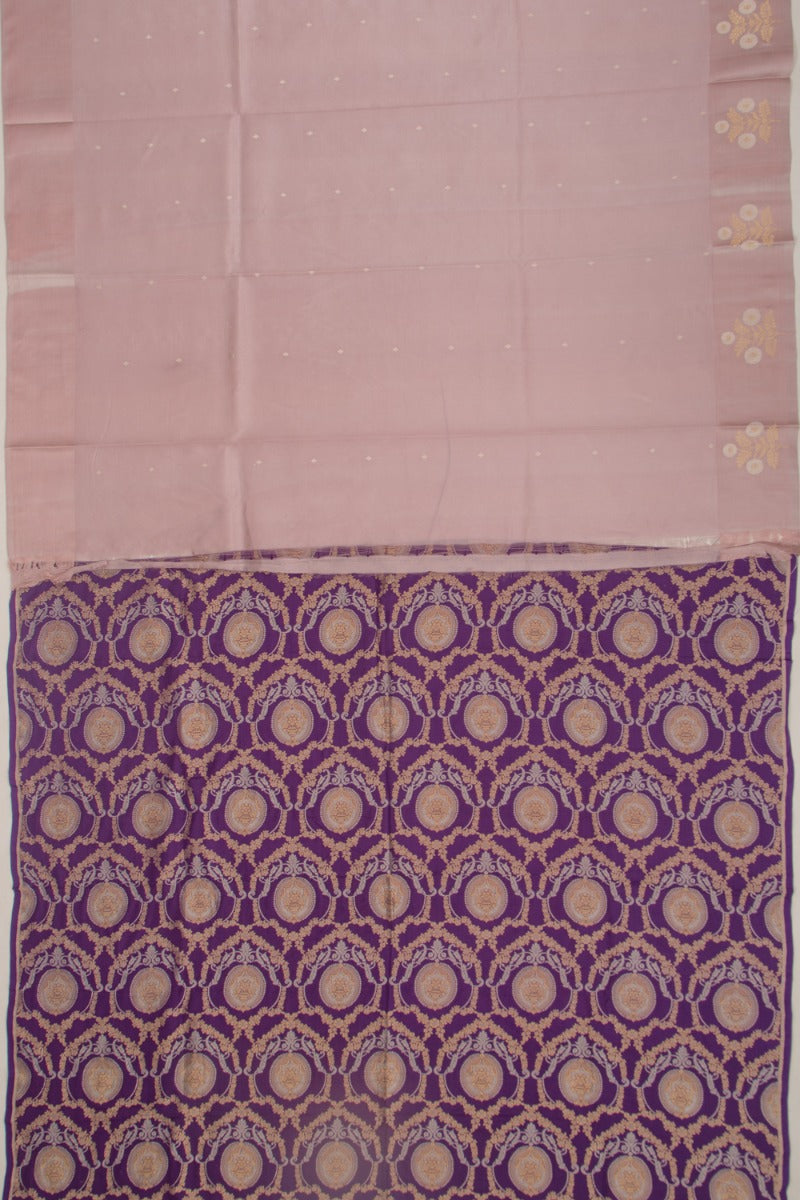 Banarasi Silk Katan Butta Lilac Saree