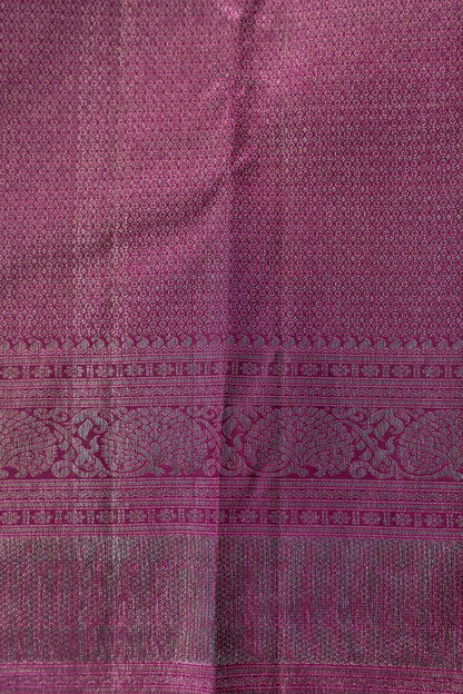 Taranga Kanchi Silk Antique Zari Floral Jaal Purple Saree