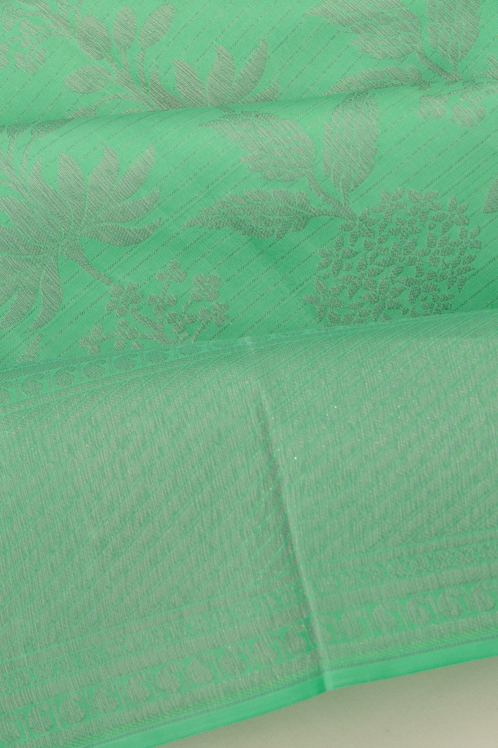 Taranga Kanchi Silk Jaal Sea Green Saree