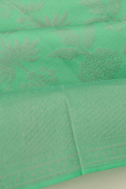 Taranga Kanchi Silk Jaal Sea Green Saree