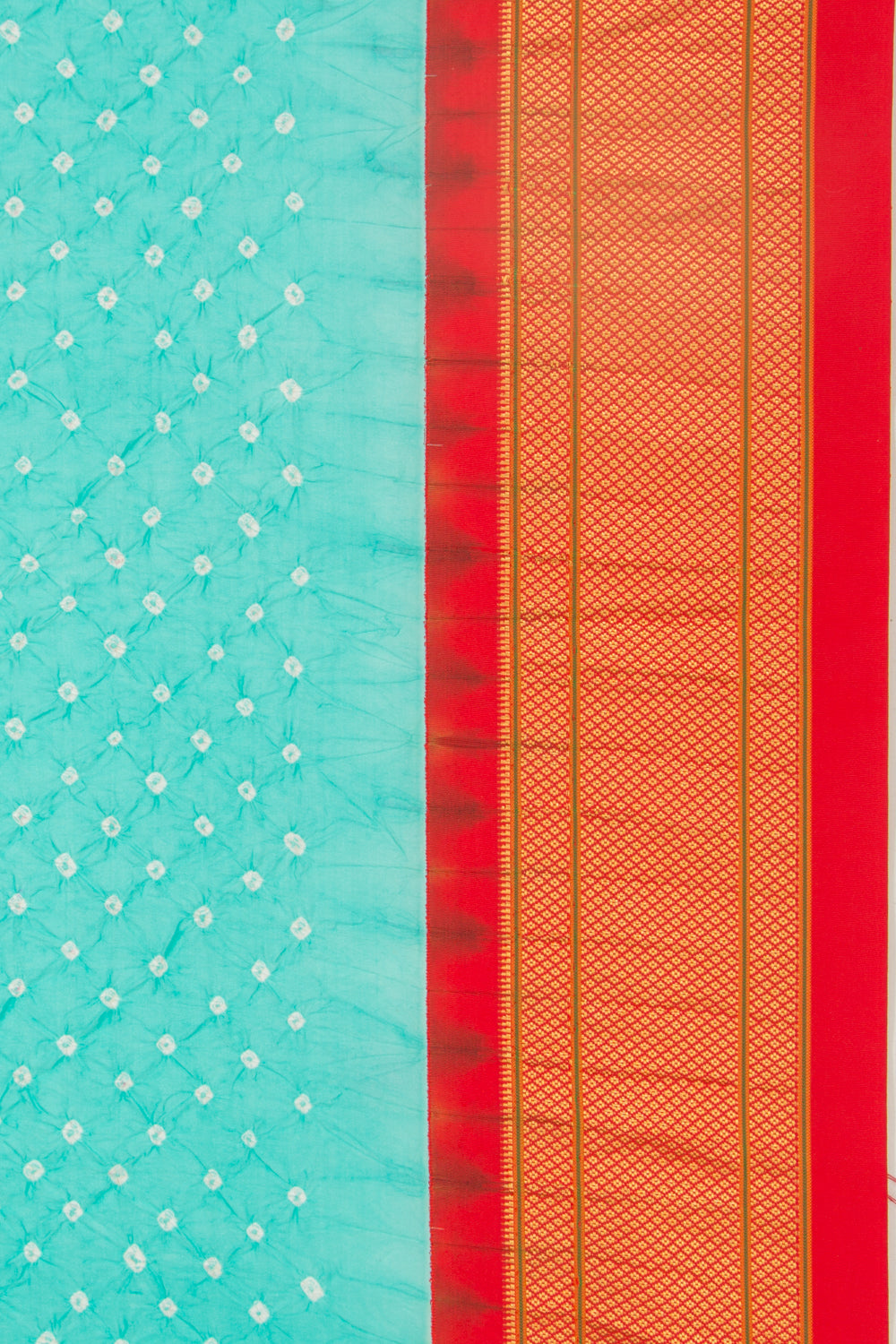 Muniya Silk Bandhani Sky Blue Saree