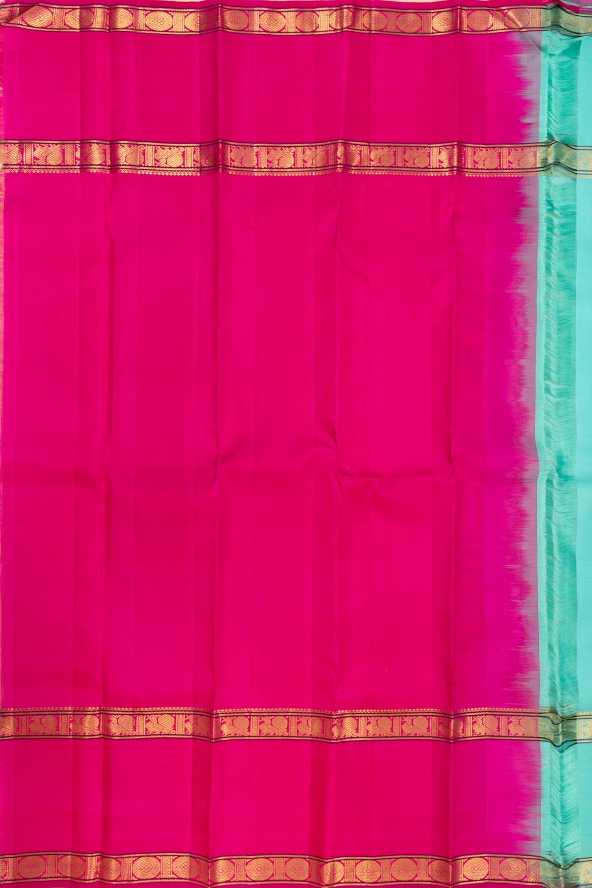 Kanchipuram Silk Checks Blue Saree