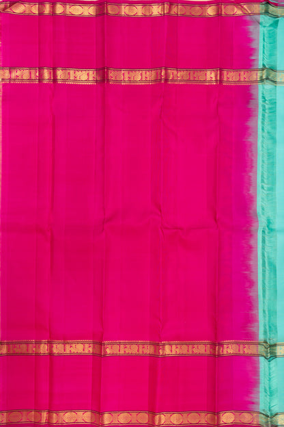 Kanchipuram Silk Checks Blue Saree