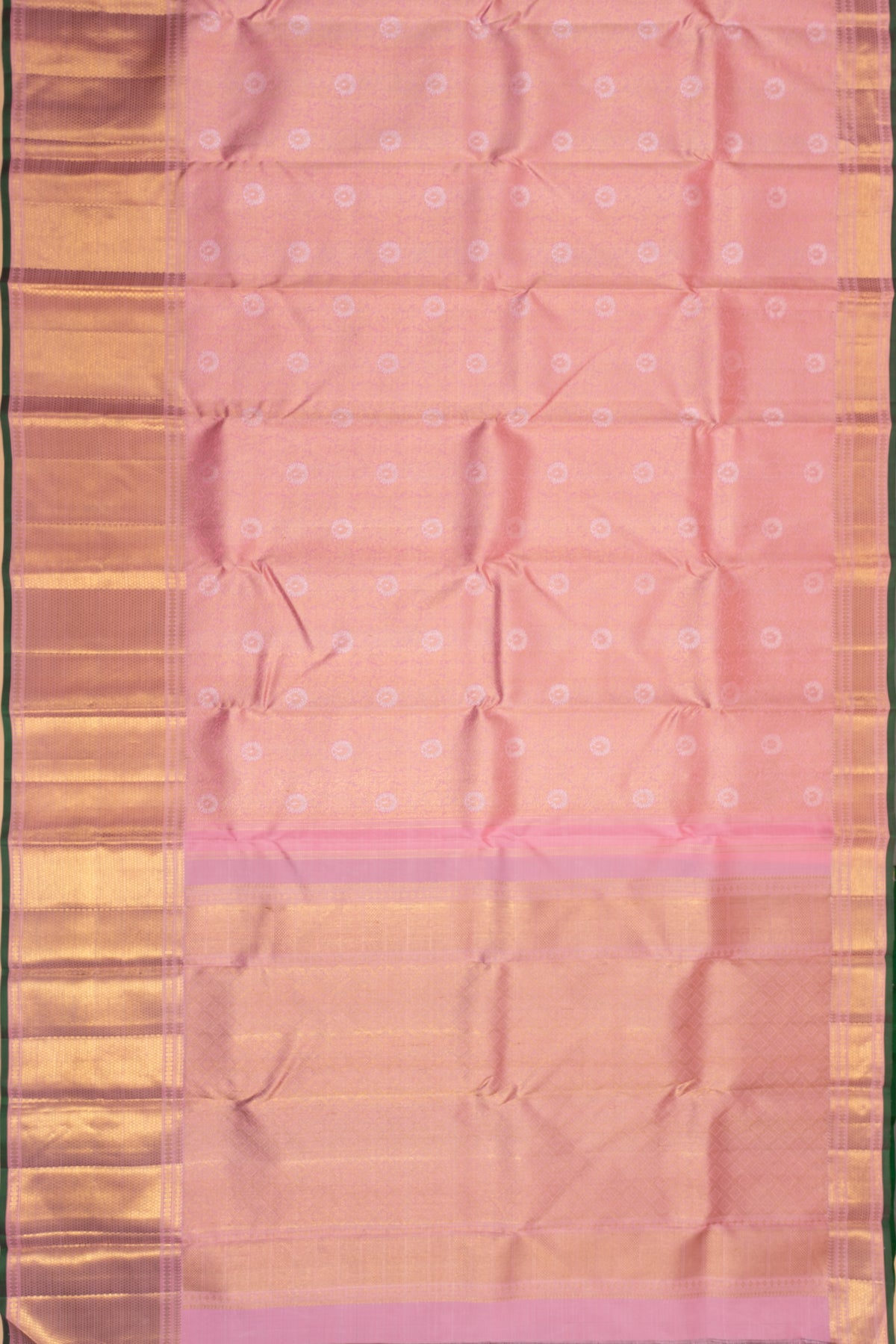 Kanchipuram Silk Brocade Pink Saree