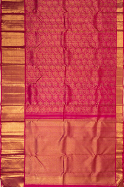 Kanchipuram Silk Brocade Pink Saree