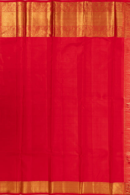 Kanchipuram Silk Brocade Red Saree