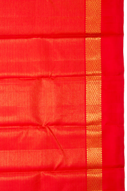 Kanchipuram Silk Brocade Red Saree
