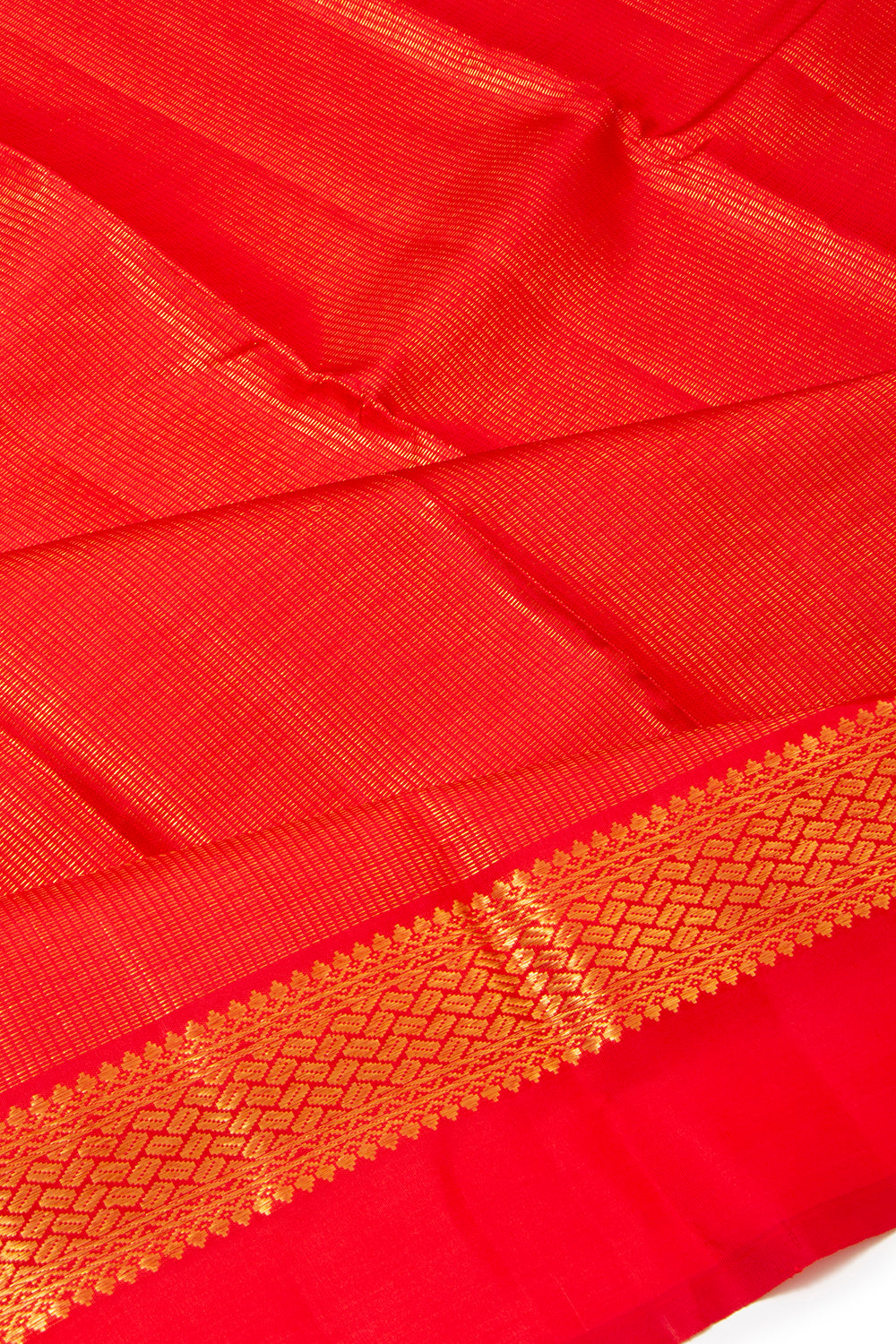 Kanchipuram Silk Brocade Red Saree