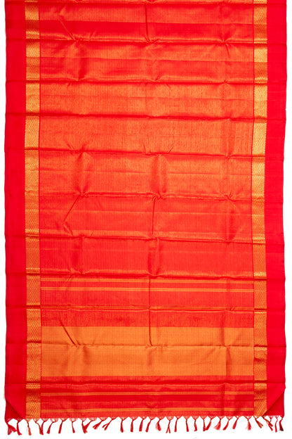 Kanchipuram Silk Brocade Red Saree