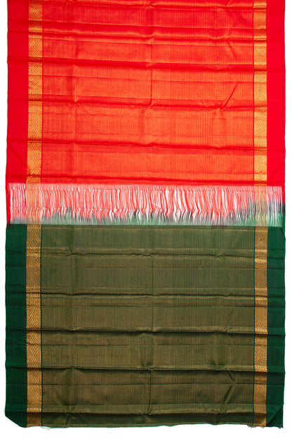 Kanchipuram Silk Brocade Red Saree