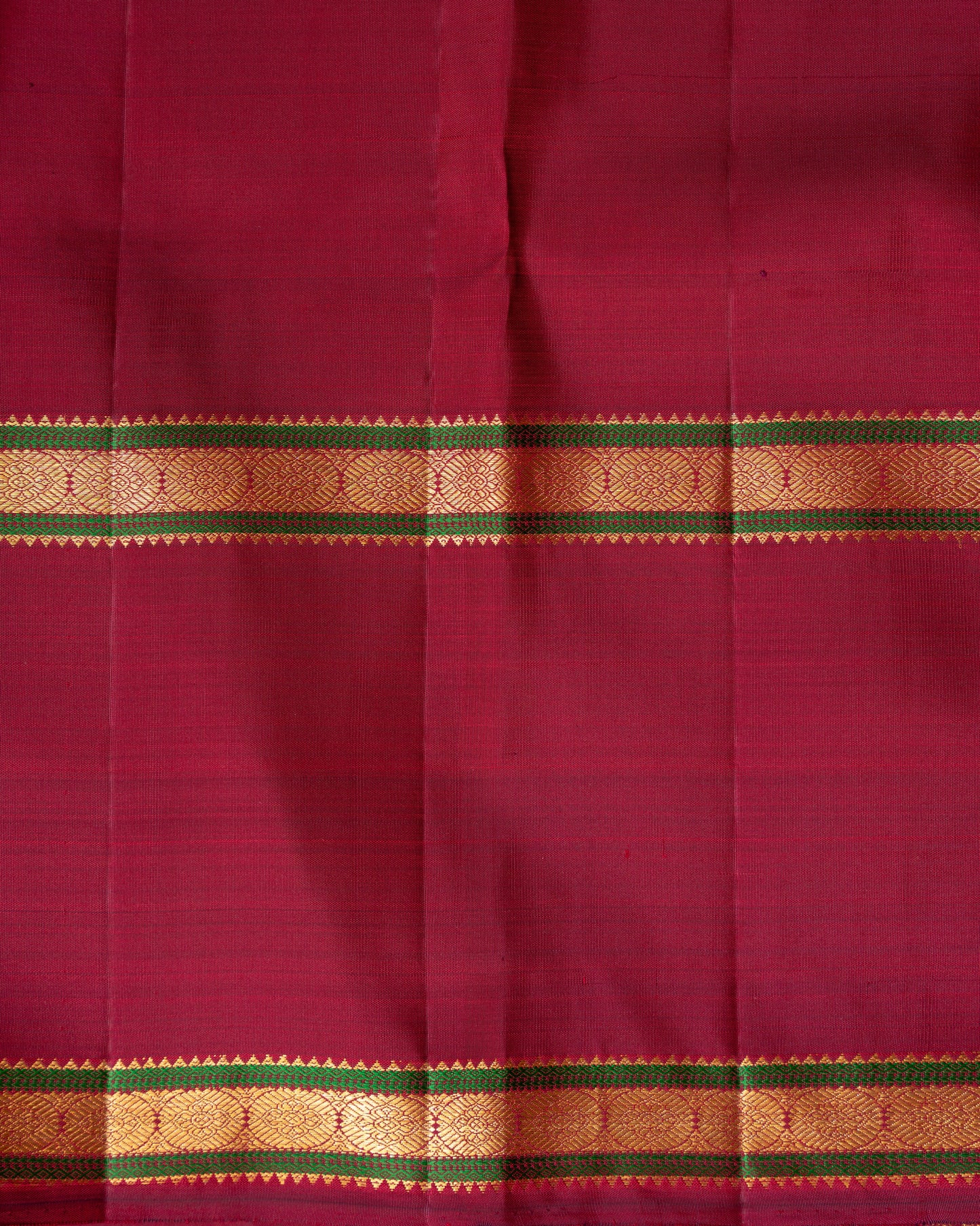 Kanchipuram Silk Brocade Maroon Saree With Rakhi and Gift Box