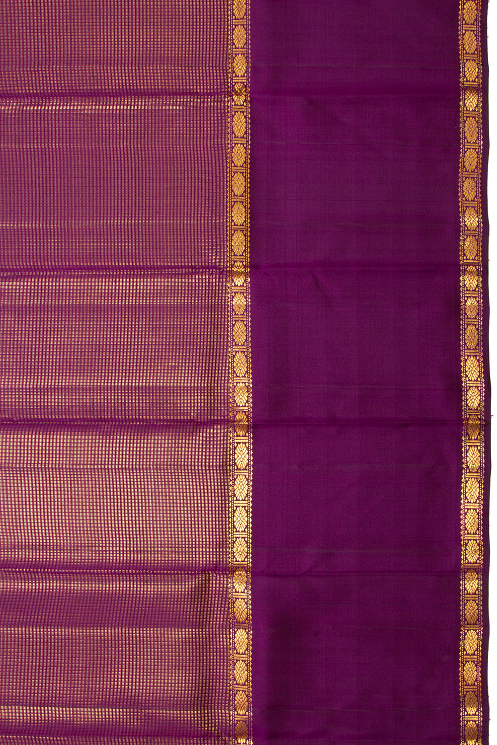 Kanchipuram Silk Brocade Purple Saree
