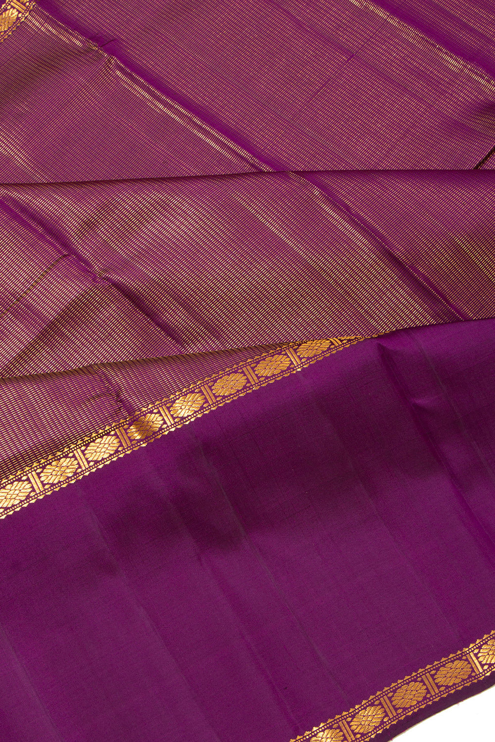 Kanchipuram Silk Brocade Purple Saree