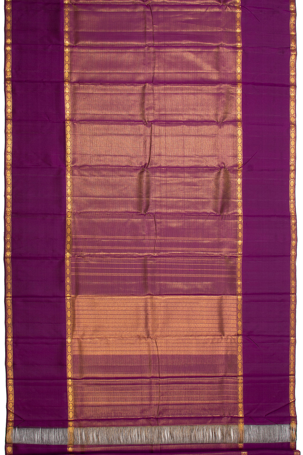 Kanchipuram Silk Brocade Purple Saree