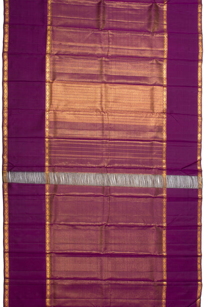 Kanchipuram Silk Brocade Purple Saree