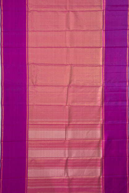 Taranga Kanchi Silk Checks Purple Saree