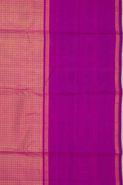 Taranga Kanchi Silk Checks Purple Saree