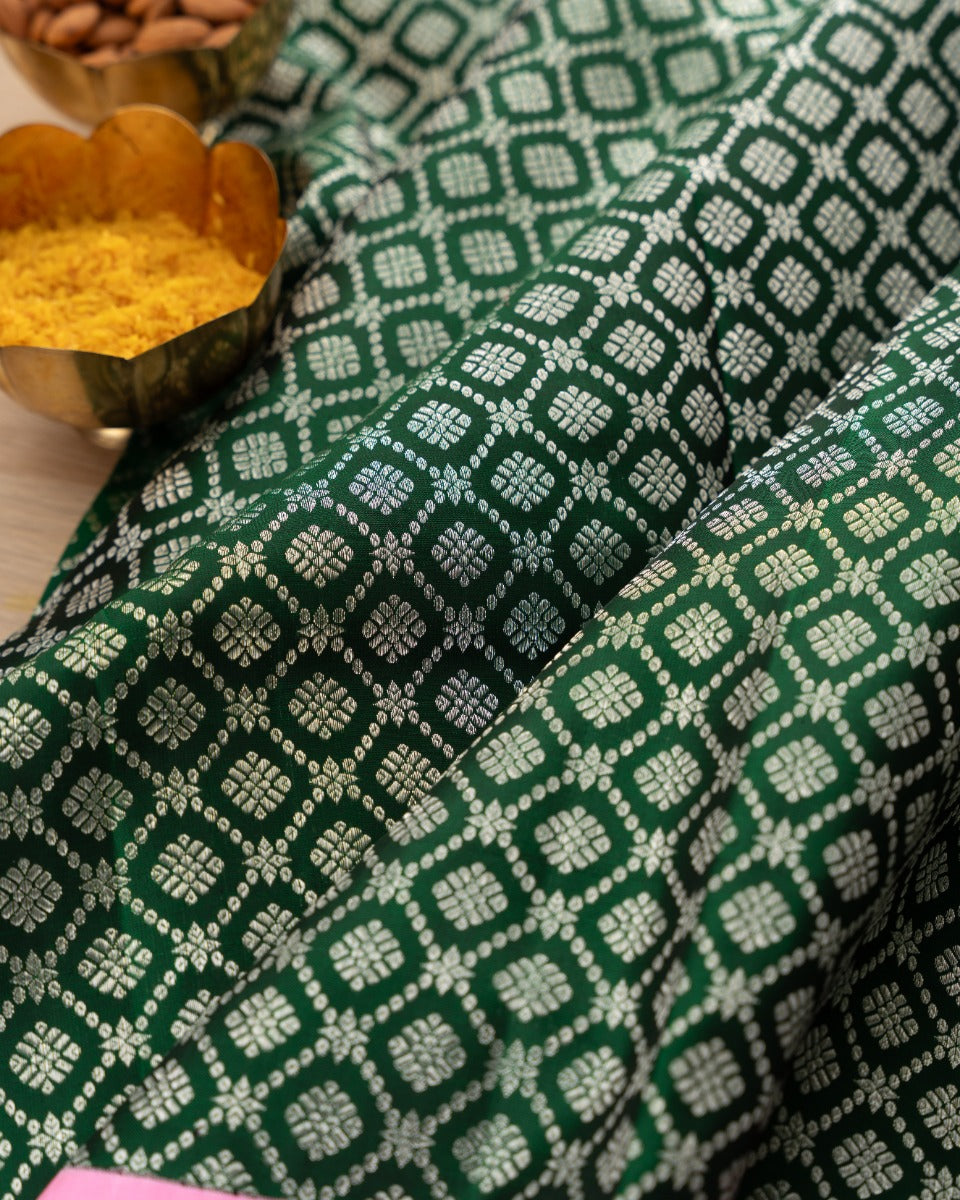 Kanchipuram Silk Brocade Green Saree