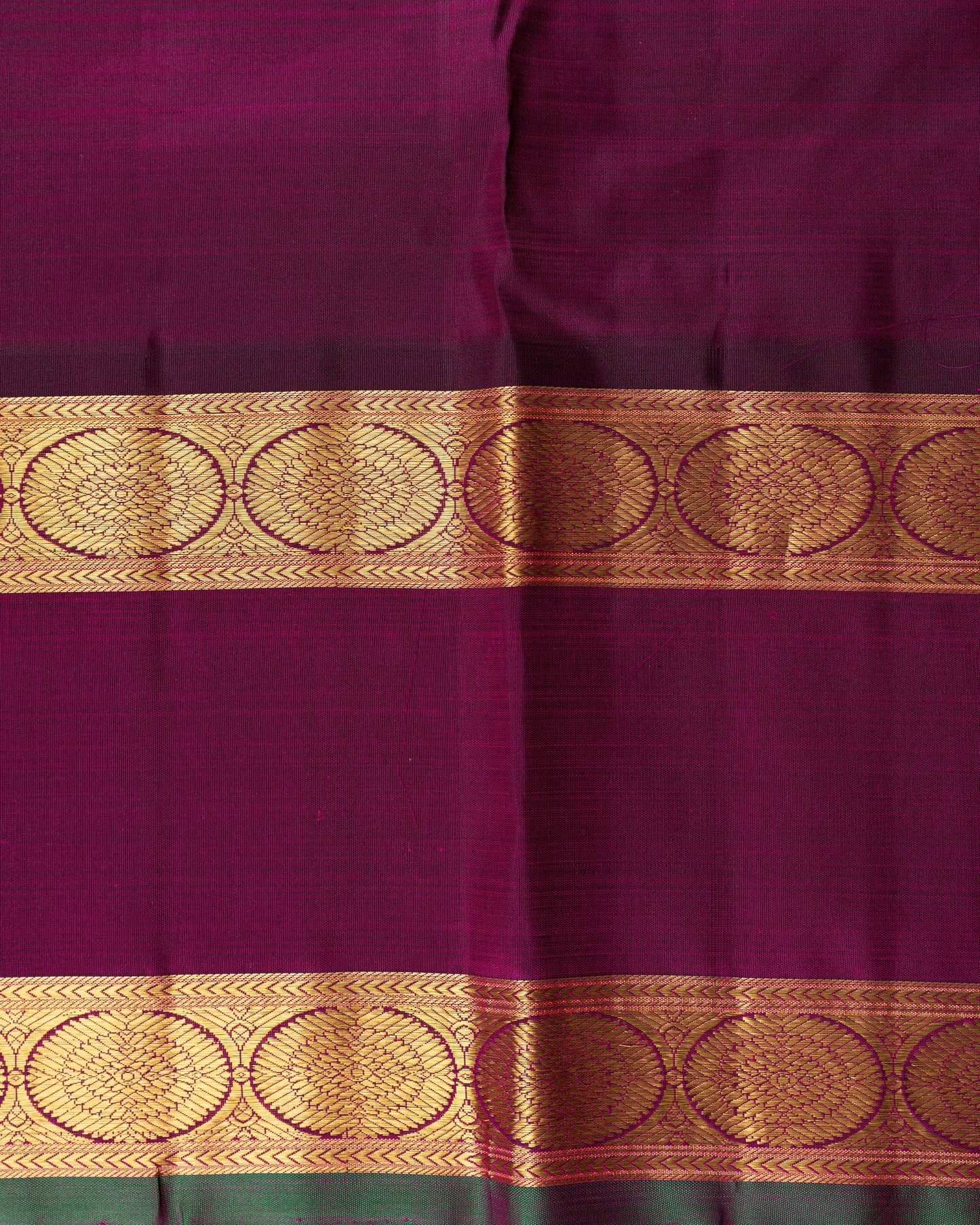 Kanchipuram Silk Floral Brocade Green Saree