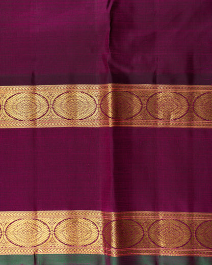 Kanchipuram Silk Floral Brocade Green Saree