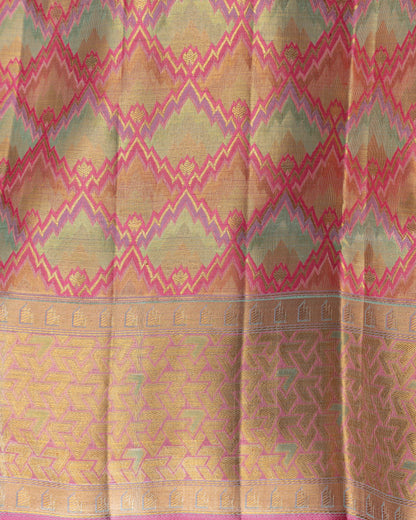 Kanchipuram Silk Floral Brocade Green Saree