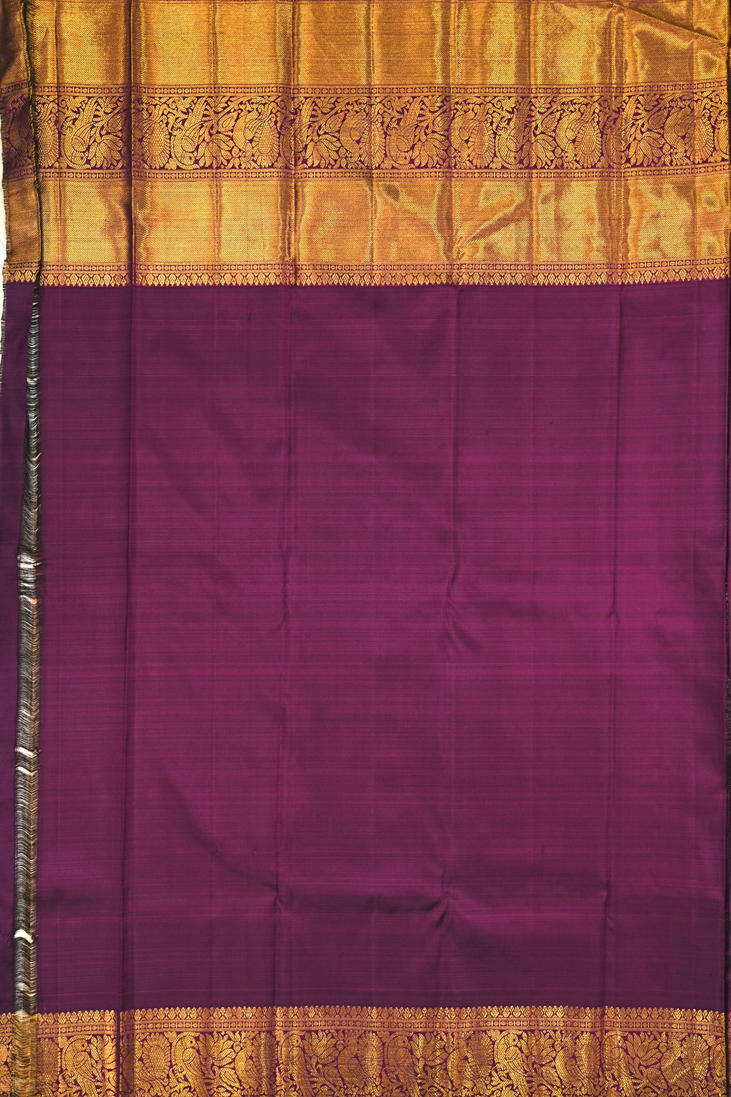 Kanchipuram Silk Jaal Purple Saree