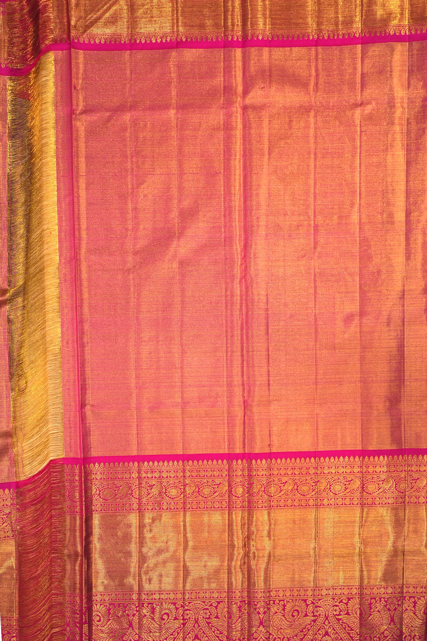 Kanchipuram Silk Tissue Brocade Lavender Saree