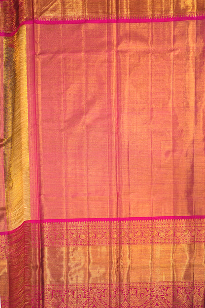 Kanchipuram Silk Tissue Brocade Lavender Saree