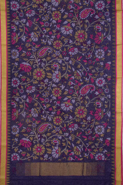 Ponduru Handspun Cotton All Over Jamdani Blue Saree