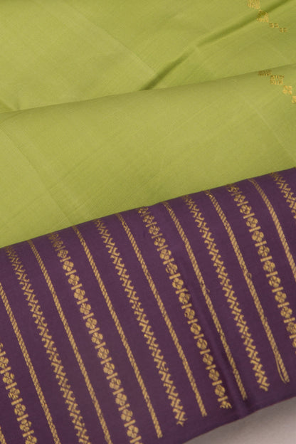Kanchipuram Silk Butta Pista Green Saree