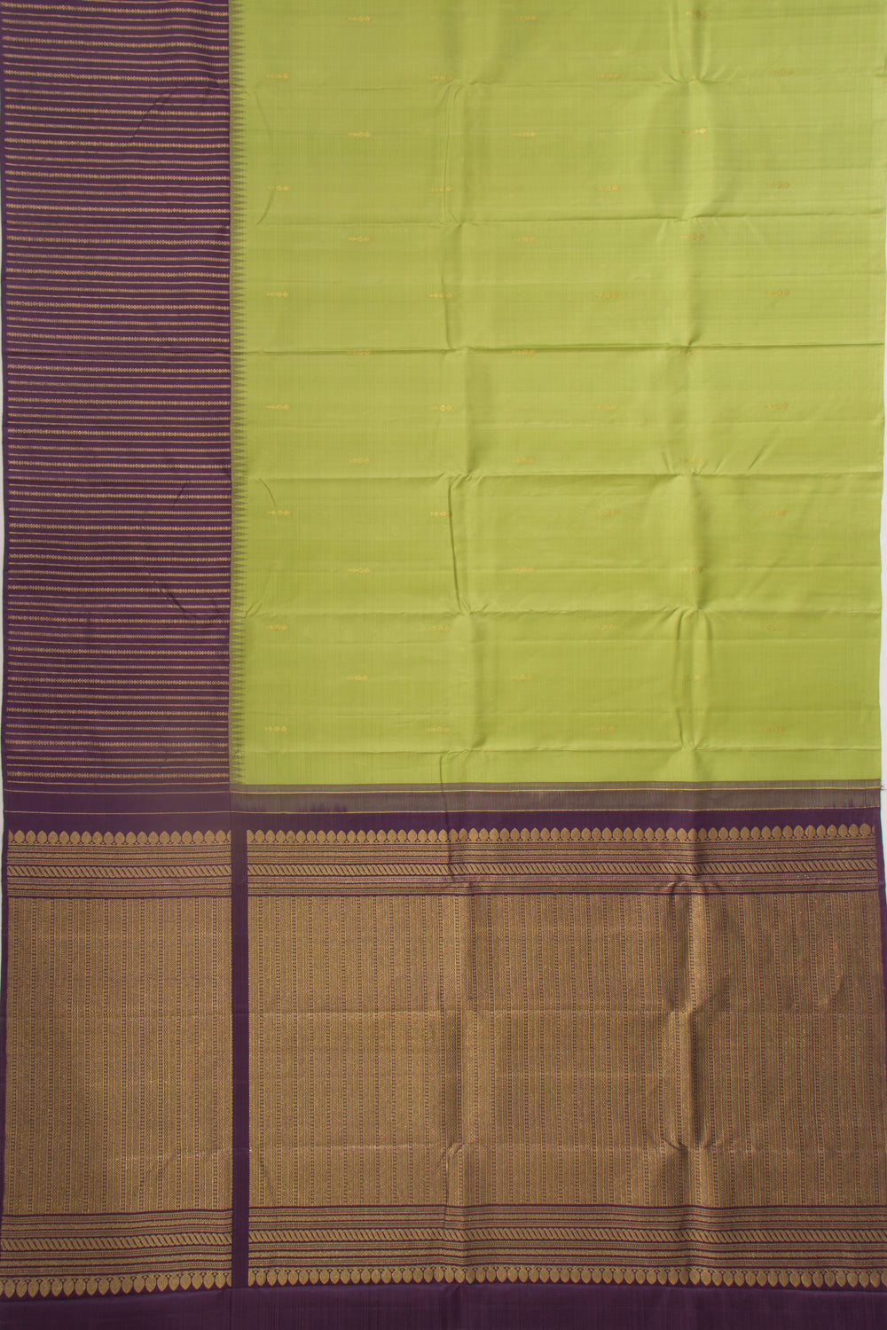 Kanchipuram Silk Butta Pista Green Saree