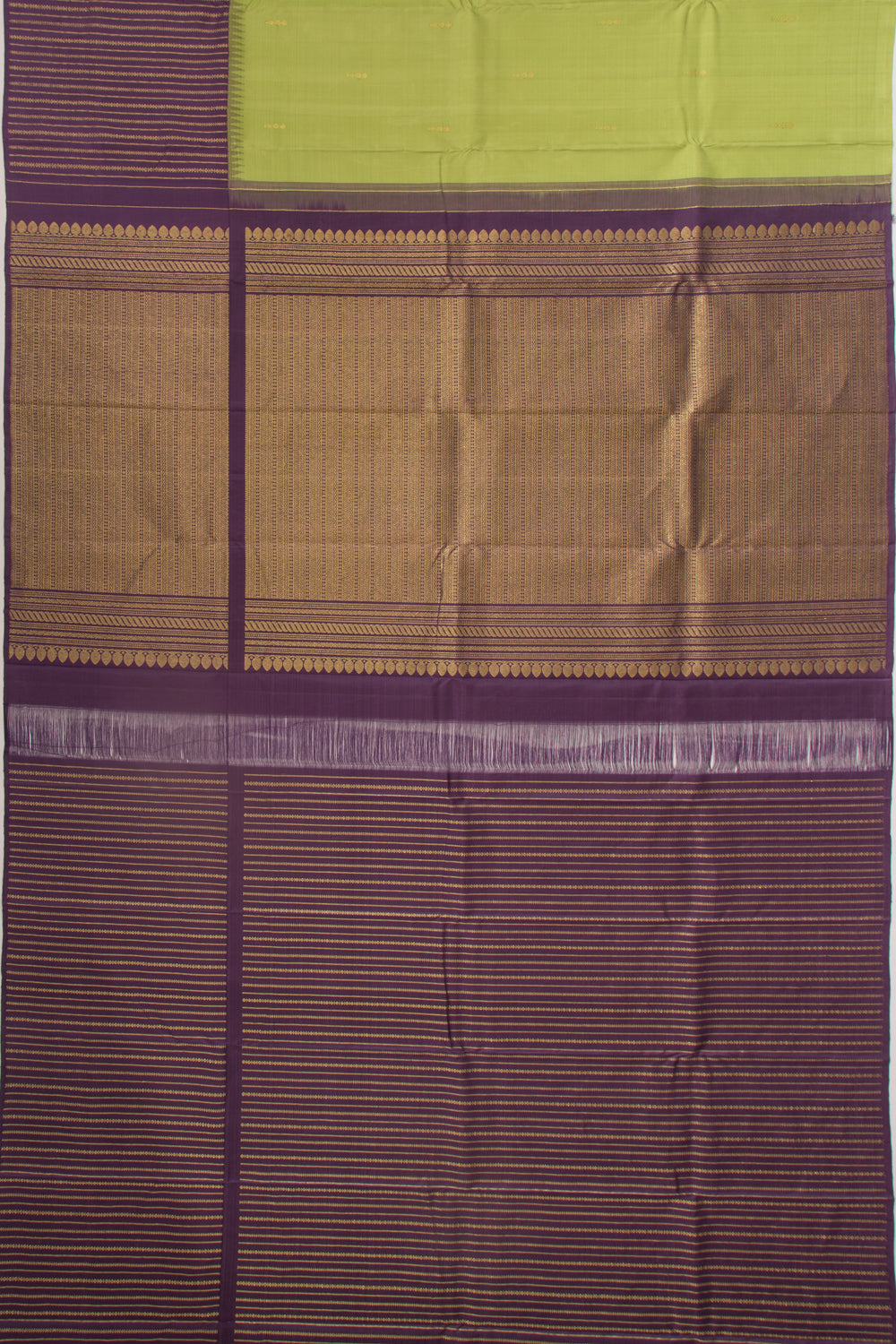 Kanchipuram Silk Butta Pista Green Saree