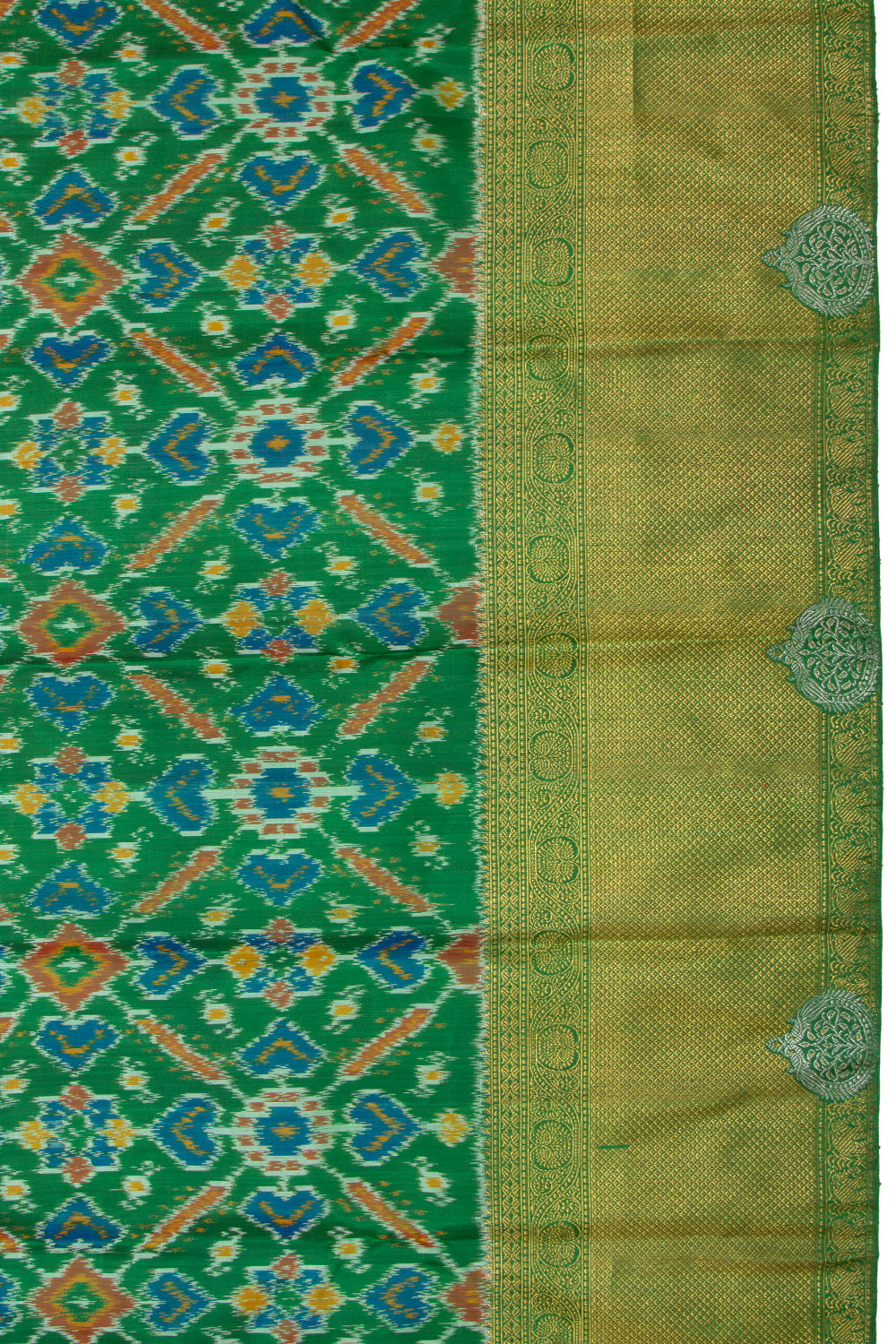 Kanchipuram Silk Ikat Green Saree