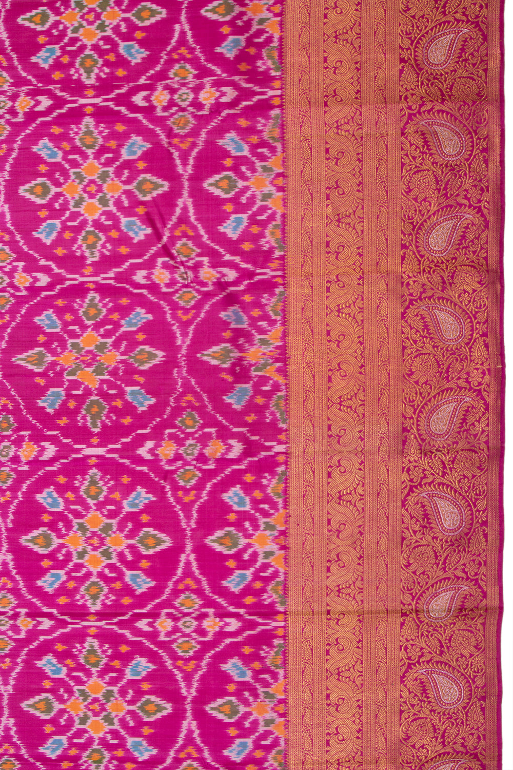 Kanchipuram Silk Ikat Pink Saree