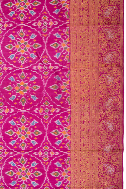 Kanchipuram Silk Ikat Pink Saree