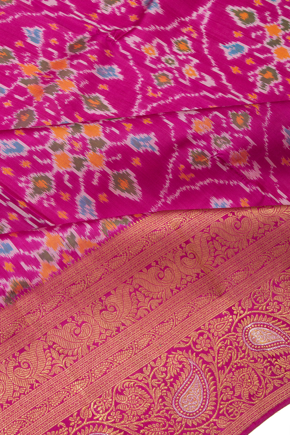 Kanchipuram Silk Ikat Pink Saree